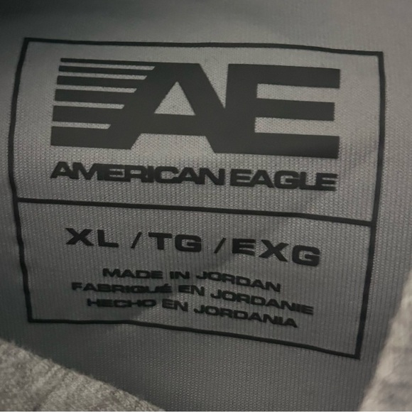 Men’s American Eagle 24/7 Gray Hoodie with Pink Logo Size XL - Picture 3 of 6
